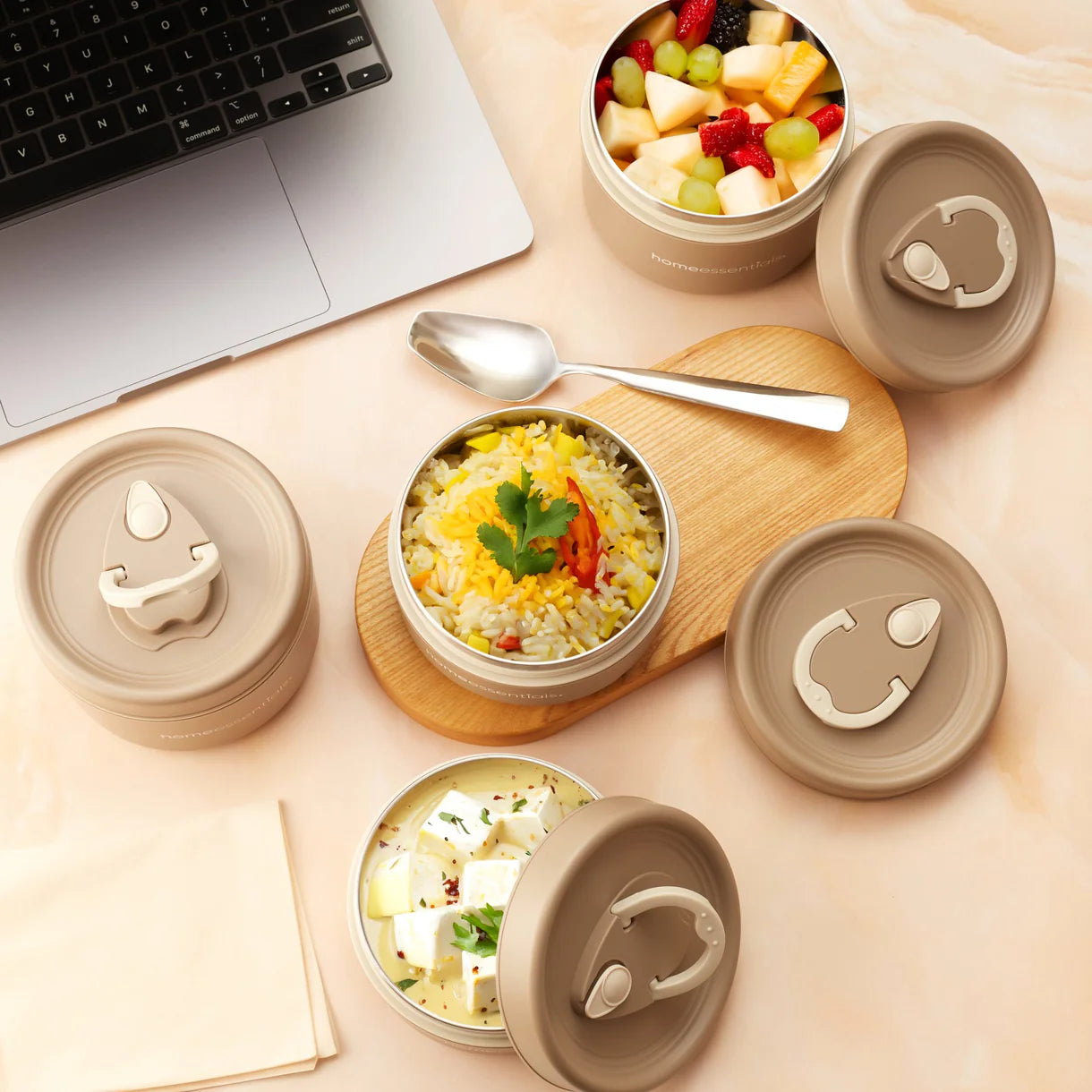 4 Pcs Portable Insulated Lunch Container Set with Bag