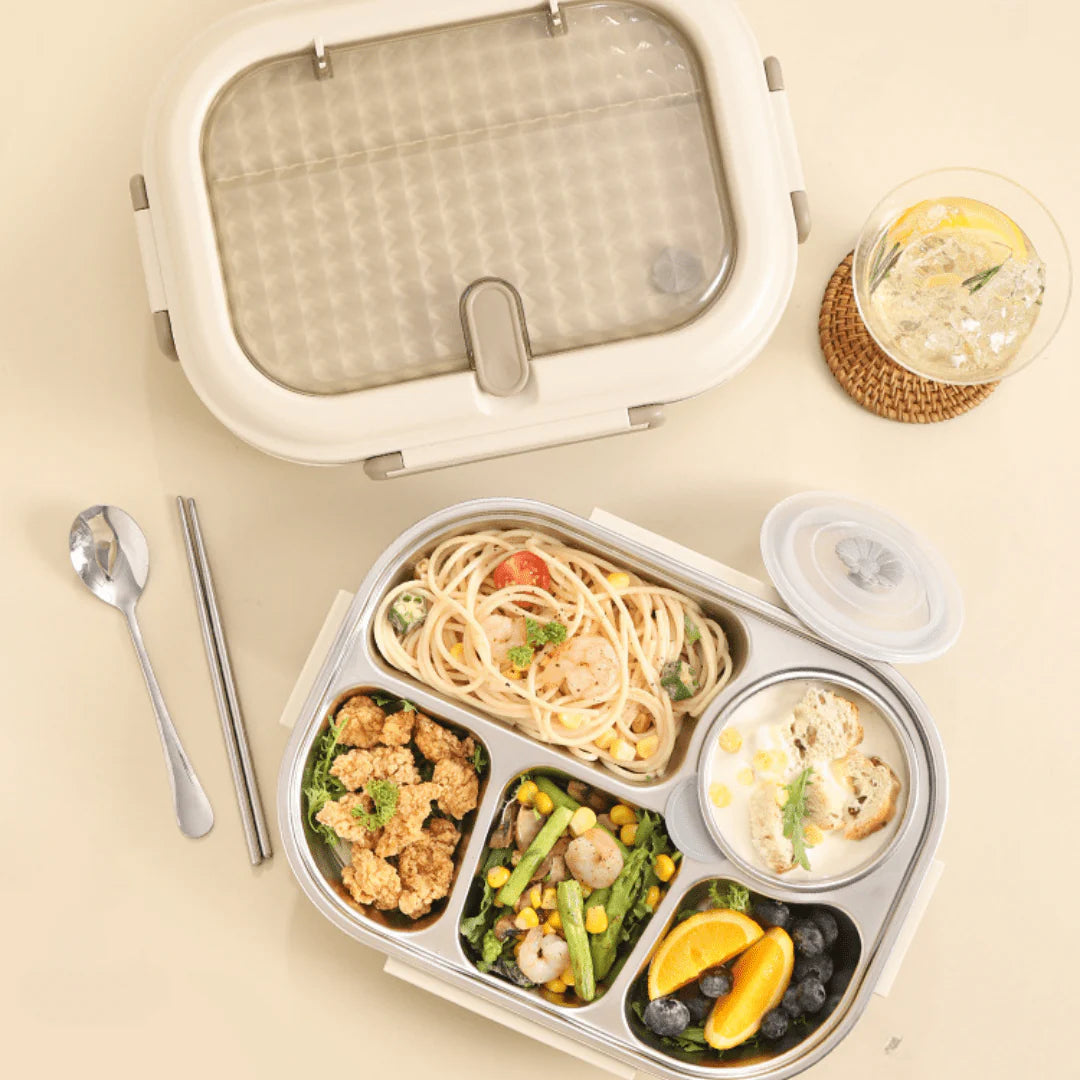 Stainless Steel Leakproof and Microwave-Safe Insulated Lunch Box(2000ml)
