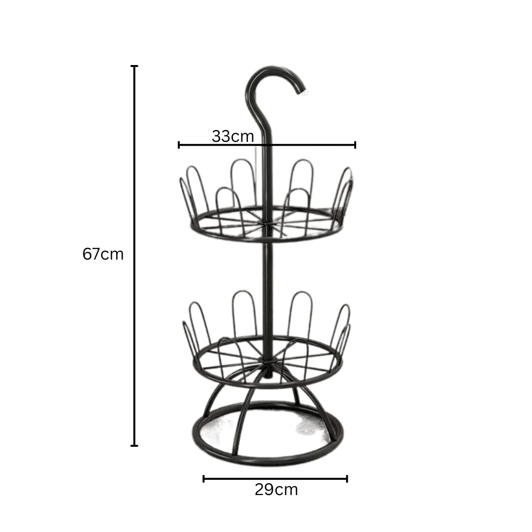 Multifunctional Multi-Layer Iron Shoe Drying and Storage Rack