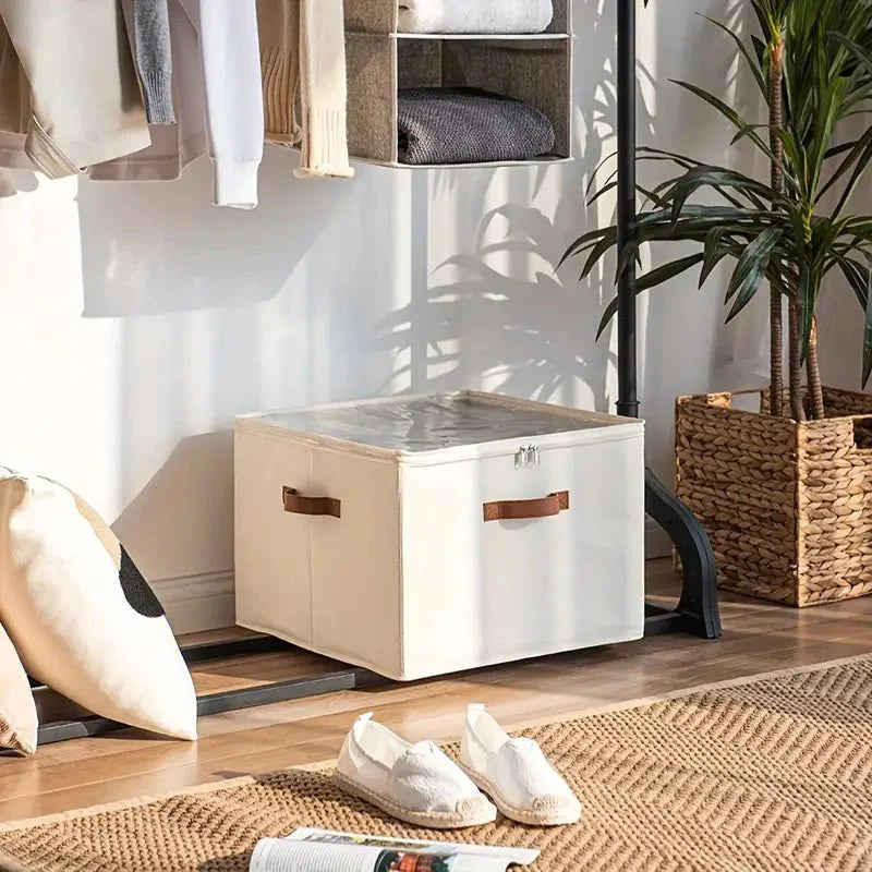 Multipurpose Transparent Storage Box With Handles