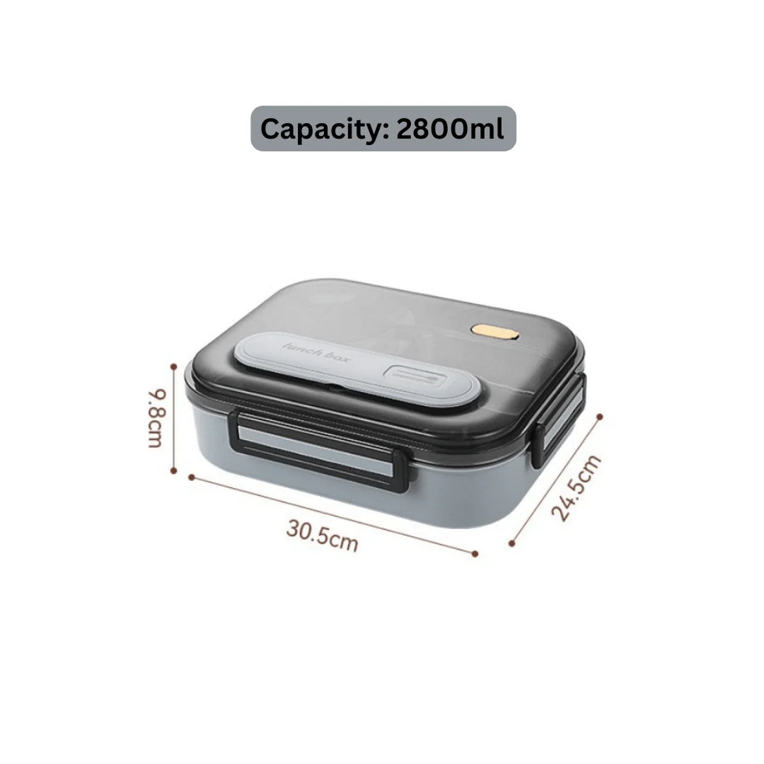 5-Compartment Stainless Steel Thermal Bento Lunch Box(2800ml)
