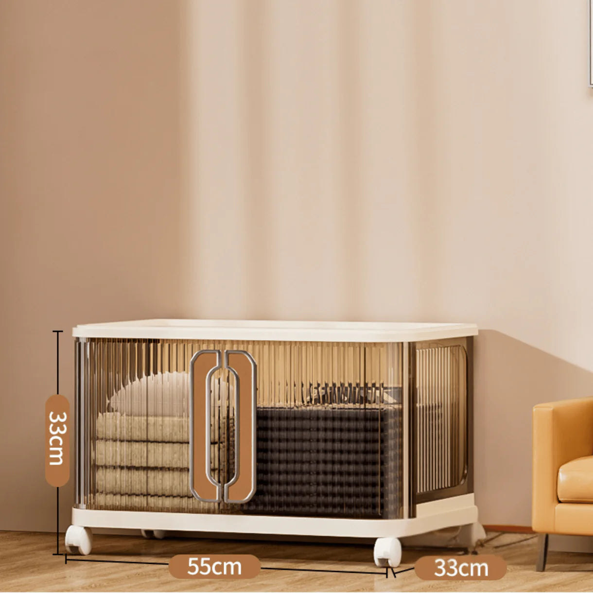 Multi-Purpose Plastic Large-Capacity Foldable Storage Cabinet with Double Doors