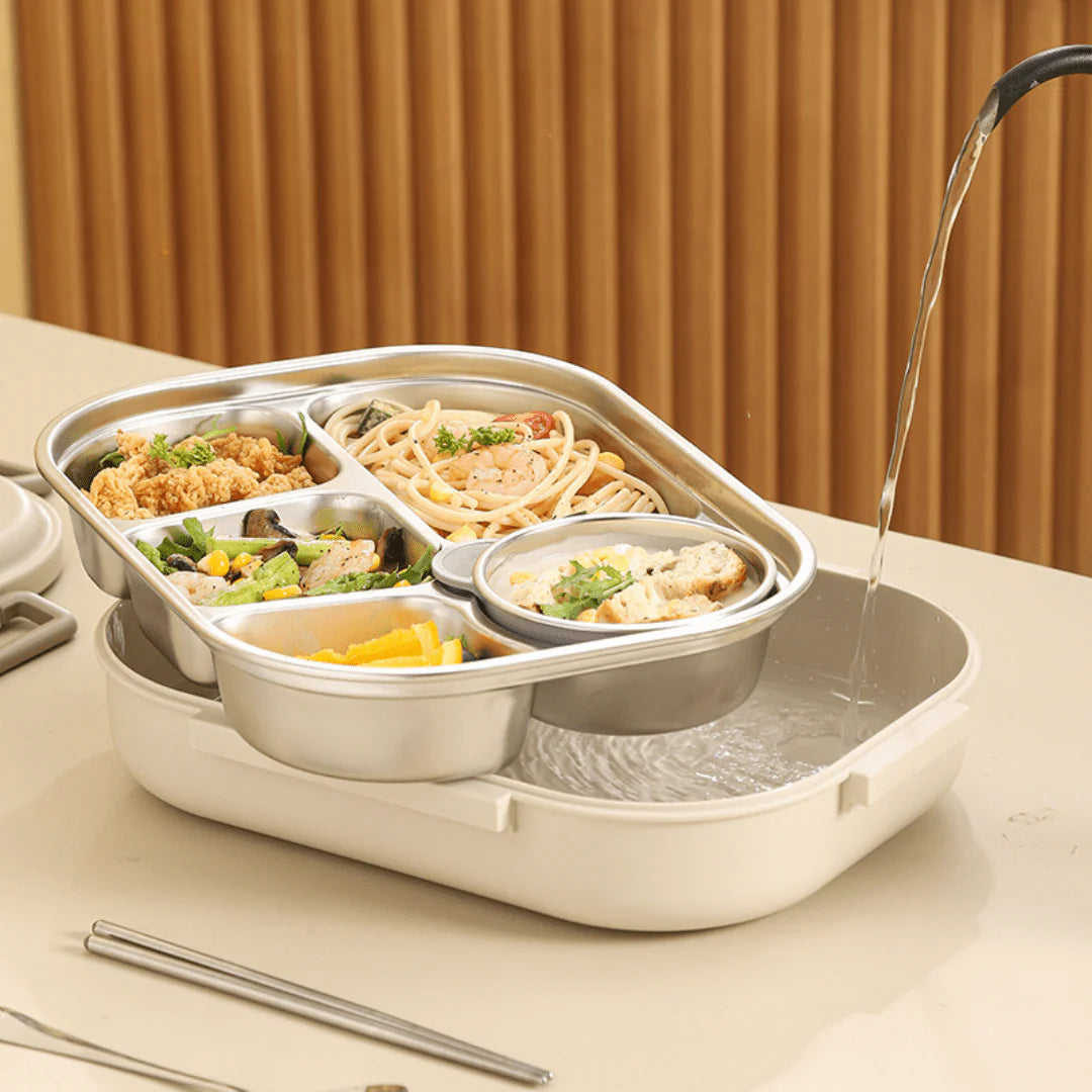 Stainless Steel Leakproof and Microwave-Safe Insulated Lunch Box(2000ml)