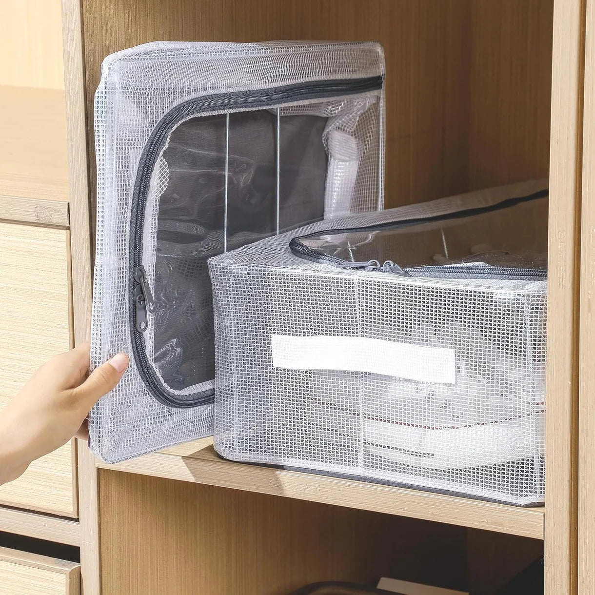 Transparent Under-Bed Shoe Storage Bag